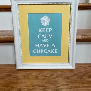KEEP CALM HAVE A CUPCAKE Framed Print 14x16